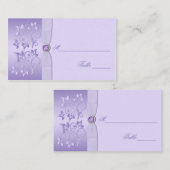 Cartes à bijoux florales de lavande (Devant / Derrière)