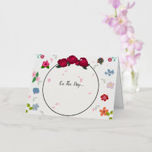 Cartes à billets florales/Cartes d'invitation (hui