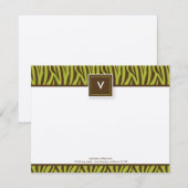 Cartes à billets plats Funky Zebra (chocolat/chaux (Devant / Derrière)
