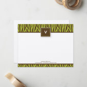 Cartes à billets plats Funky Zebra (chocolat/chaux (Devant/Arrière en situation)