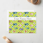 Cartes à billets plats personnalisées - Cochons de (Devant/Arrière en situation)