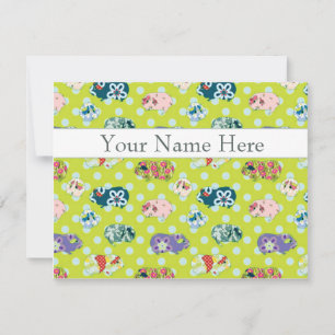 Cartes à billets plats personnalisées - Cochons de