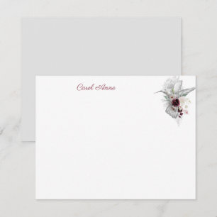 Cartes à billets plats personnalisées Hummingbird