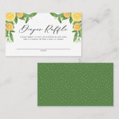 Cartes à carreaux Baby shower citron et orange (Devant / Derrière)