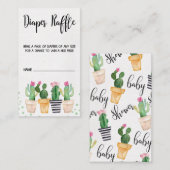 Cartes à carreaux Baby shower Fiesta Cactus (Devant / Derrière)