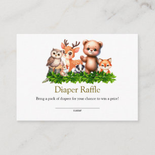Cartes à carreaux de Baby shower pour animaux fore