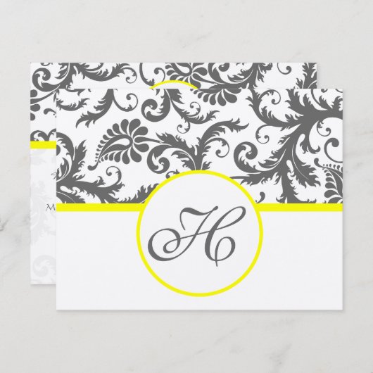 Cartes à carreaux gris et jaunes (Devant / Derrière)