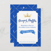 Cartes à carreaux | Prince Baby shower à thème (Devant / Derrière)