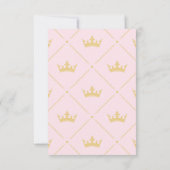 Cartes à carreaux | Princesse Baby shower fille (Dos)