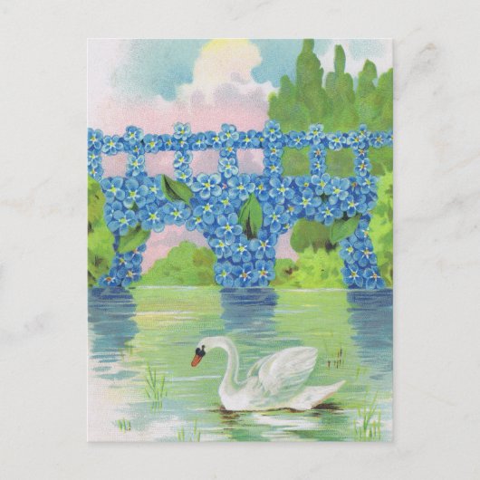 Cartes à cygne blanc vintage (Devant)