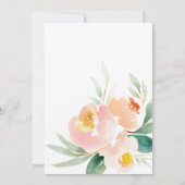 Cartes à Faire-part de mariage florales Peachy Wat (Dos)
