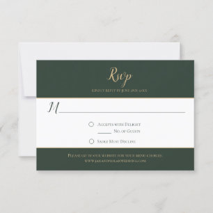 Cartes à feuillage persistant et Gold RSVP
