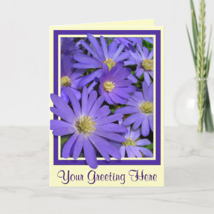 Cartes à fleurs bleues personnalisées cartes de re
