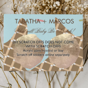 Cartes à gratter DIY pour révélation du sexe avec 