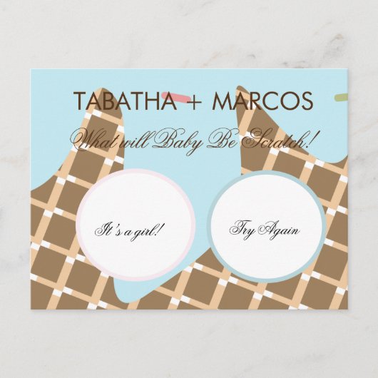 Cartes à gratter DIY pour révélation du sexe avec (Devant)