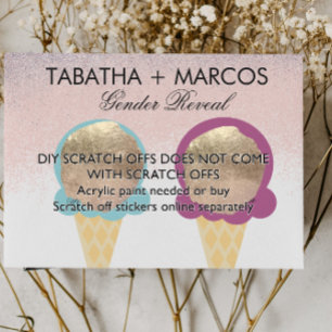 Cartes à gratter DIY pour révélation du sexe du bé
