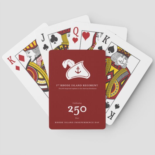 Cartes à jouer — 1er régiment de Rhode Island (dos)