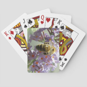 Cartes à jouer Abeille et fleurs de Buddleia