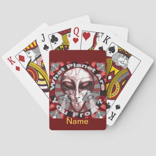 Cartes à jouer Alien Planet (dos)