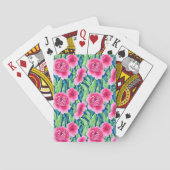 Cartes à jouer aquarelle florales (dos)
