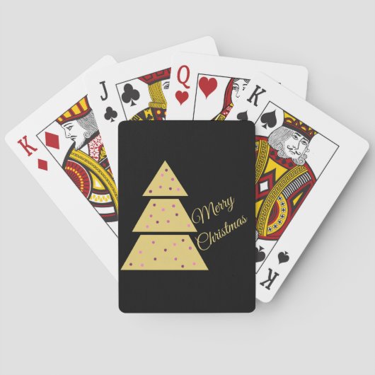 Cartes à jouer Arbre de Noël doré (dos)