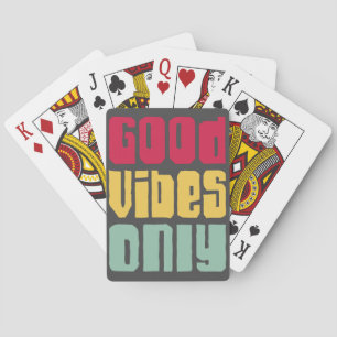 Cartes à jouer arc-en-ciel Good Vibes Only