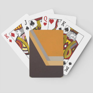 Cartes à jouer ART DECO (tangerine/noire)