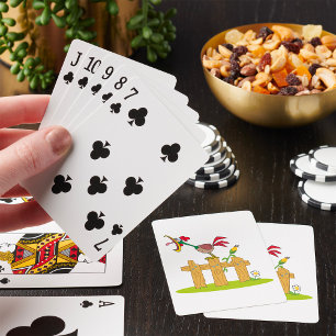 Cartes à jouer au coq qui chante