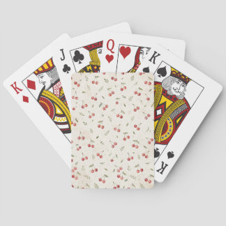 Cartes à jouer aux cerises vintage