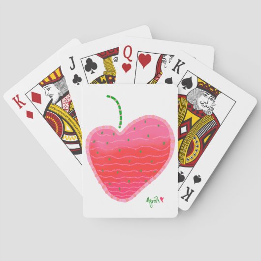 Cartes à jouer aux fraises (dos)
