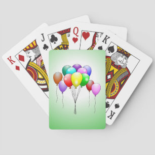 Cartes à jouer avec ballons d'anniversaire