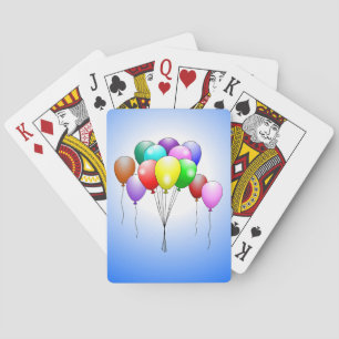 Cartes à jouer avec ballons d'anniversaire