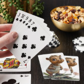 Cartes à jouer avec bébé hippopotame (In Situ)