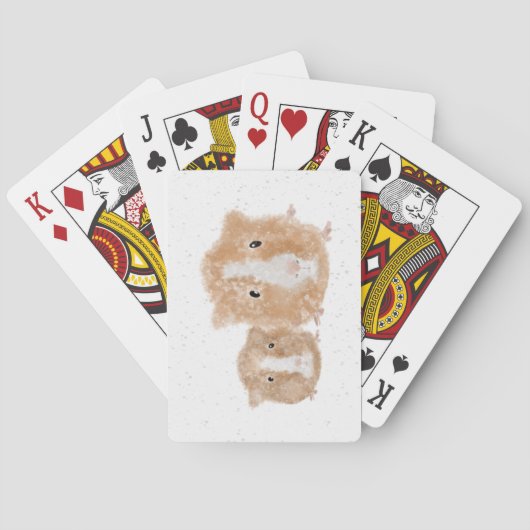 Cartes à jouer avec cobayes (dos)