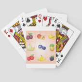 Cartes à jouer avec divers fruits (dos)