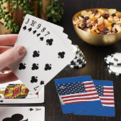 Cartes à jouer avec drapeau américain (In Situ)