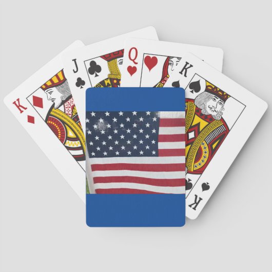 Cartes à jouer avec drapeau américain (dos)