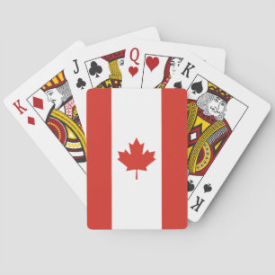 Cartes à jouer avec drapeau canadien patriotique