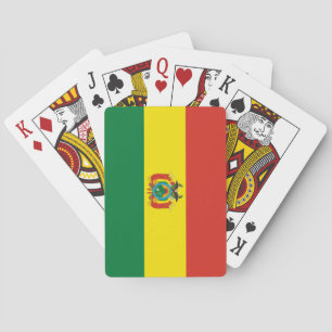 Cartes à jouer avec drapeau patriotique de Bolivie