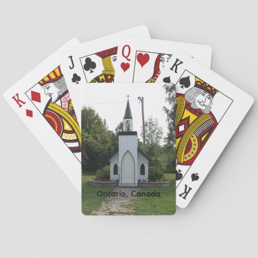 Cartes à jouer avec image d'église (dos)