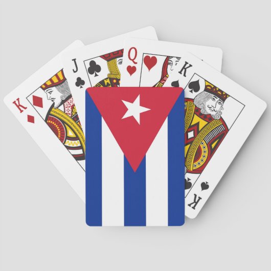 Cartes à jouer avec le drapeau de Cuba (dos)