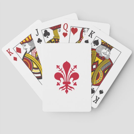 Cartes à jouer avec le drapeau de Florence (dos)
