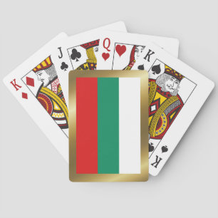 Cartes à jouer avec le drapeau de la Bulgarie