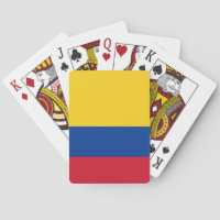 Cartes à jouer avec le drapeau de la Colombie
