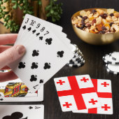 Cartes à jouer avec le drapeau de la Géorgie (In Situ)