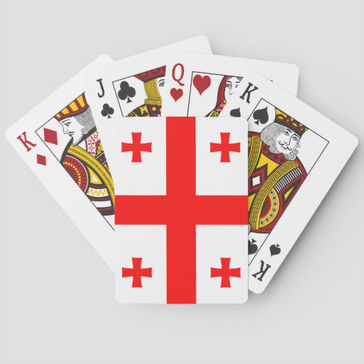 Cartes à jouer avec le drapeau de la Géorgie (dos)