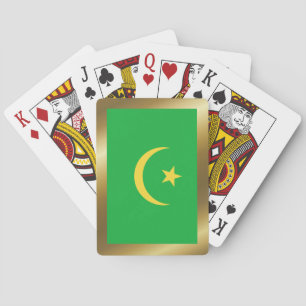 Cartes à jouer avec le drapeau de la Mauritanie