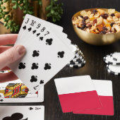 Cartes à jouer avec le drapeau de la Pologne (In Situ)