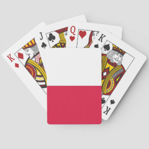 Cartes à jouer avec le drapeau de la Pologne
