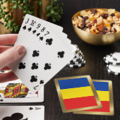 Cartes à jouer avec le drapeau de la Roumanie (In Situ)